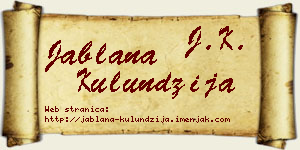 Jablana Kulundžija vizit kartica
